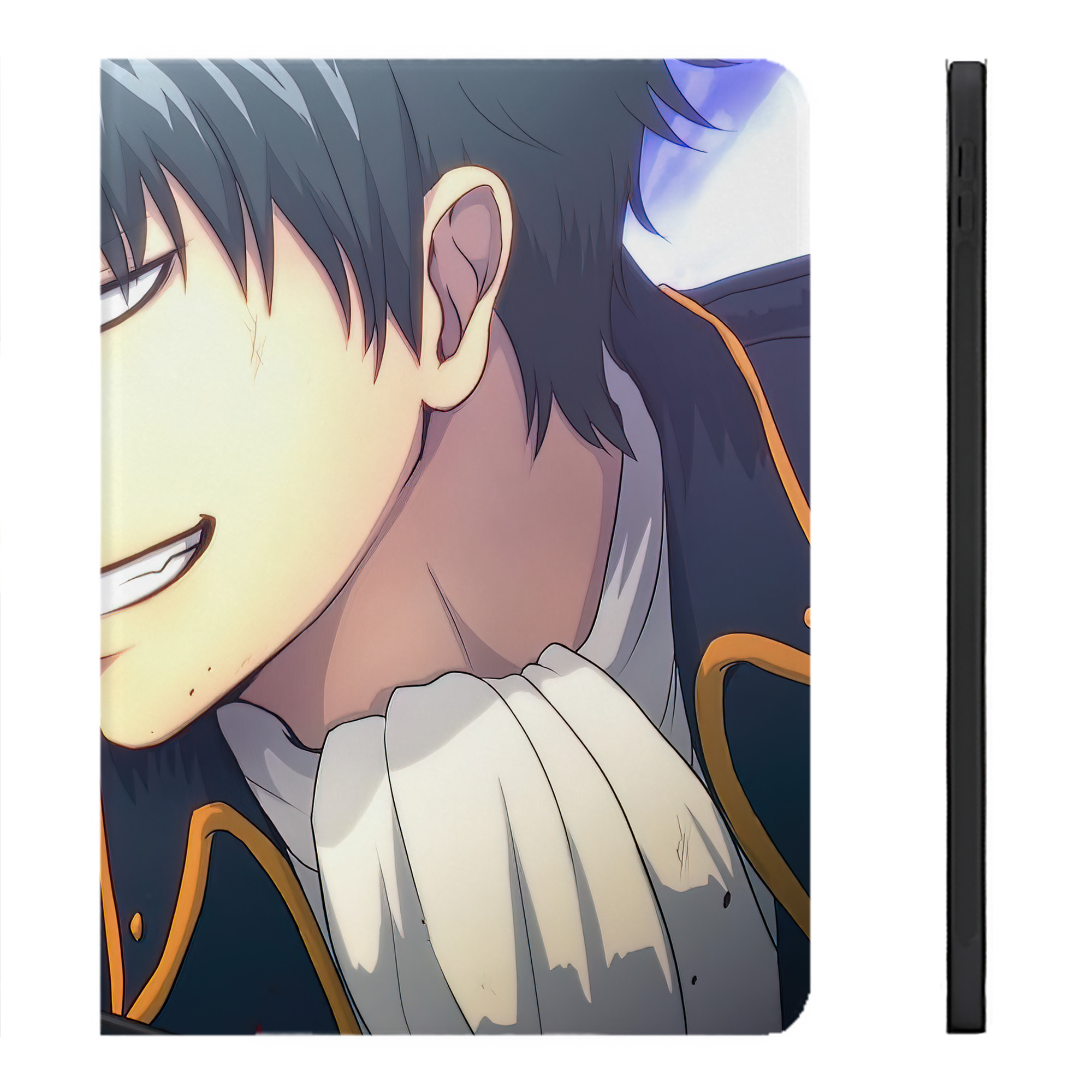 （画像用） ぎんたま 坂田銀時（さかたぎんとき） 神楽 志村新八（しむら しんぱち） GINTAMA Sakata Gintoki Kagura Shimura Shinpachi IPadケース ペンホルダー付き ブックスタイルデザイン